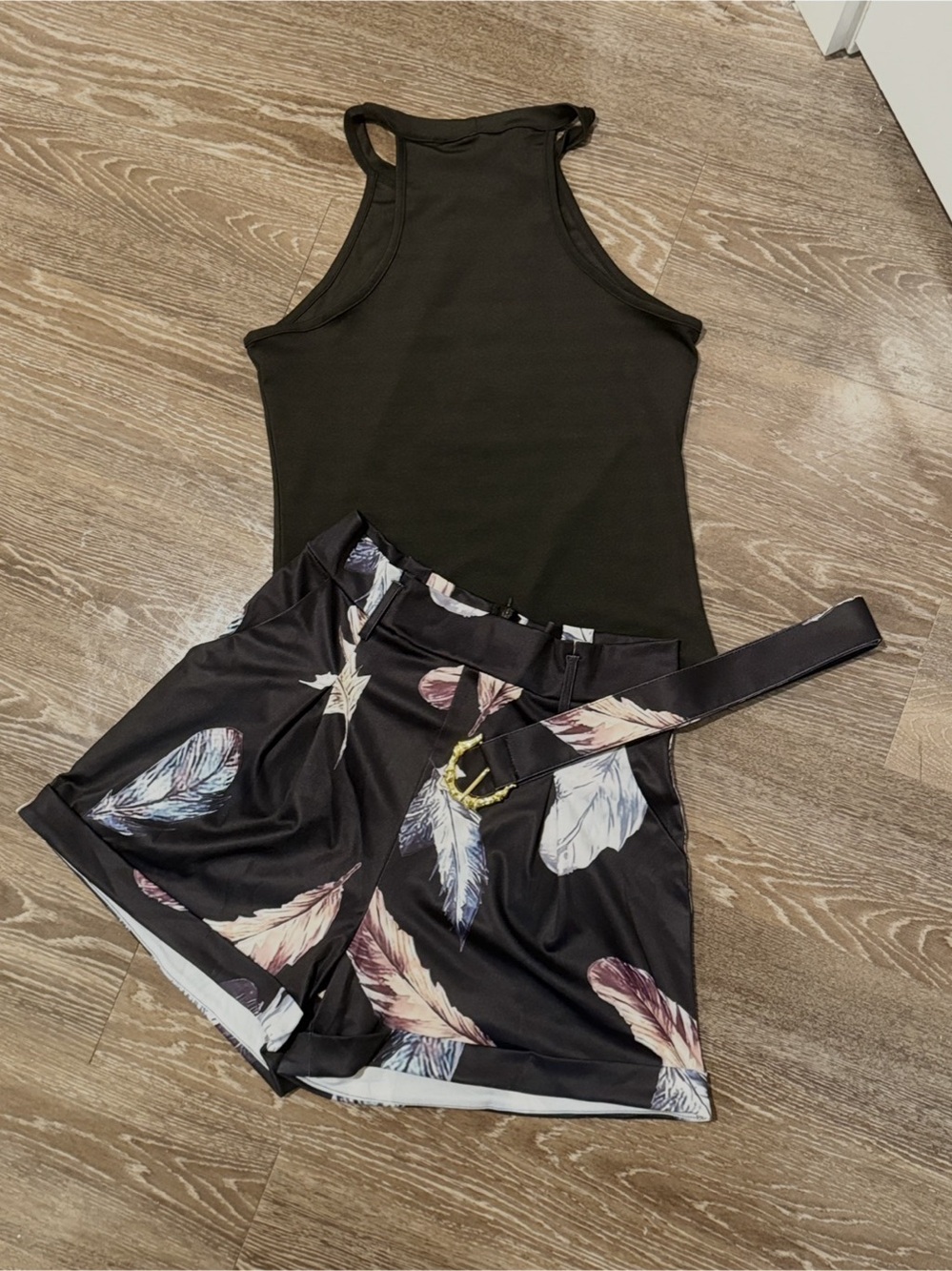 Black Floral Romper